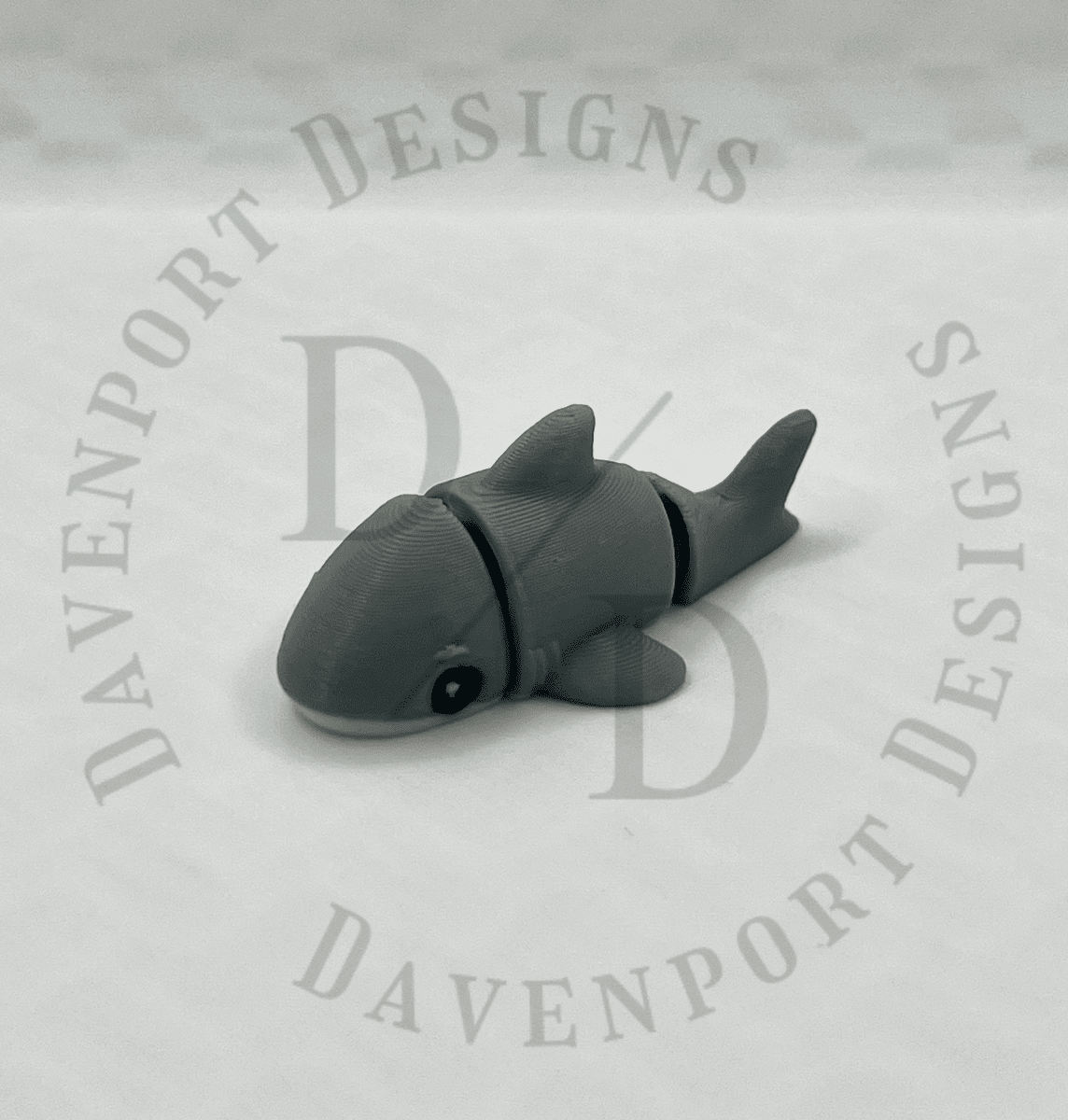 Finn the Shark — mini 3D printed shark figurine
