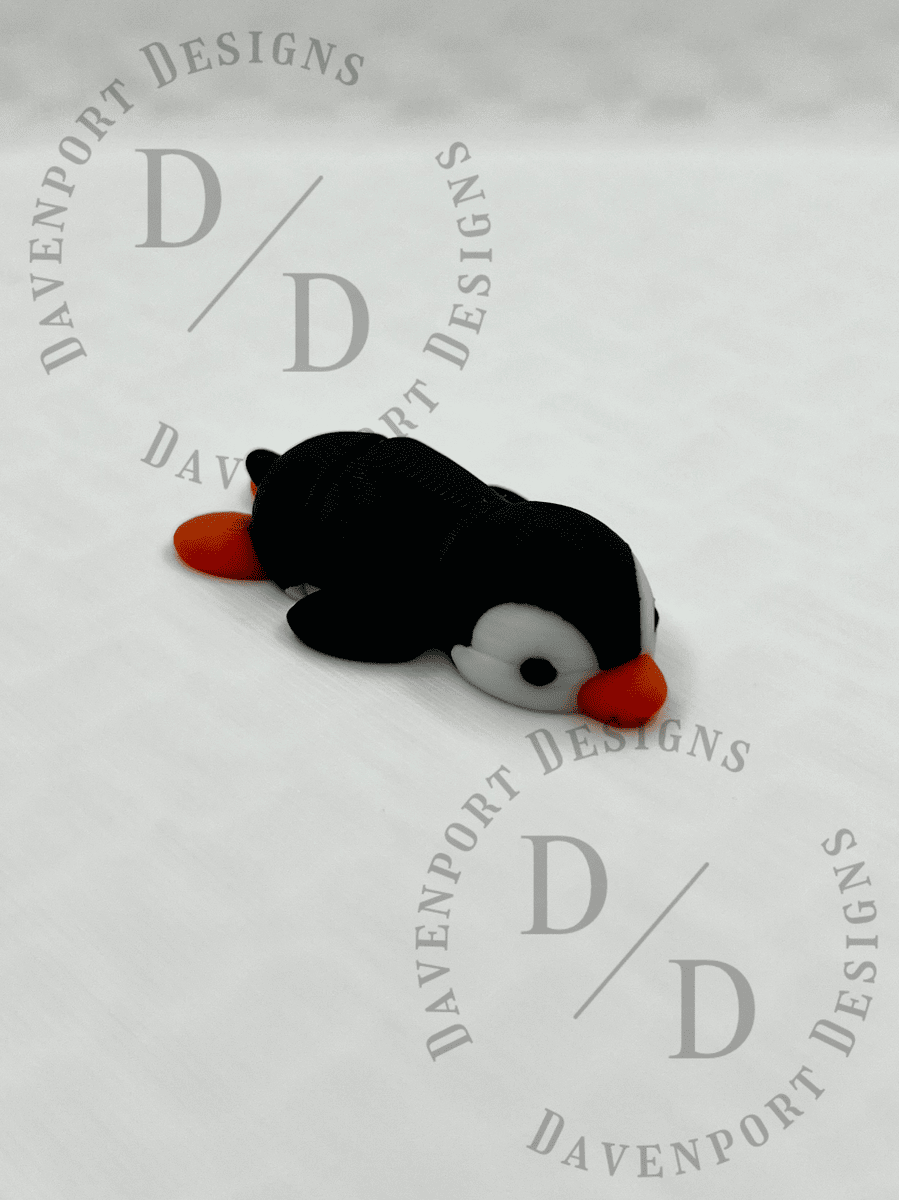 Kevin the Penguin — mini 3D printed penguin figurine