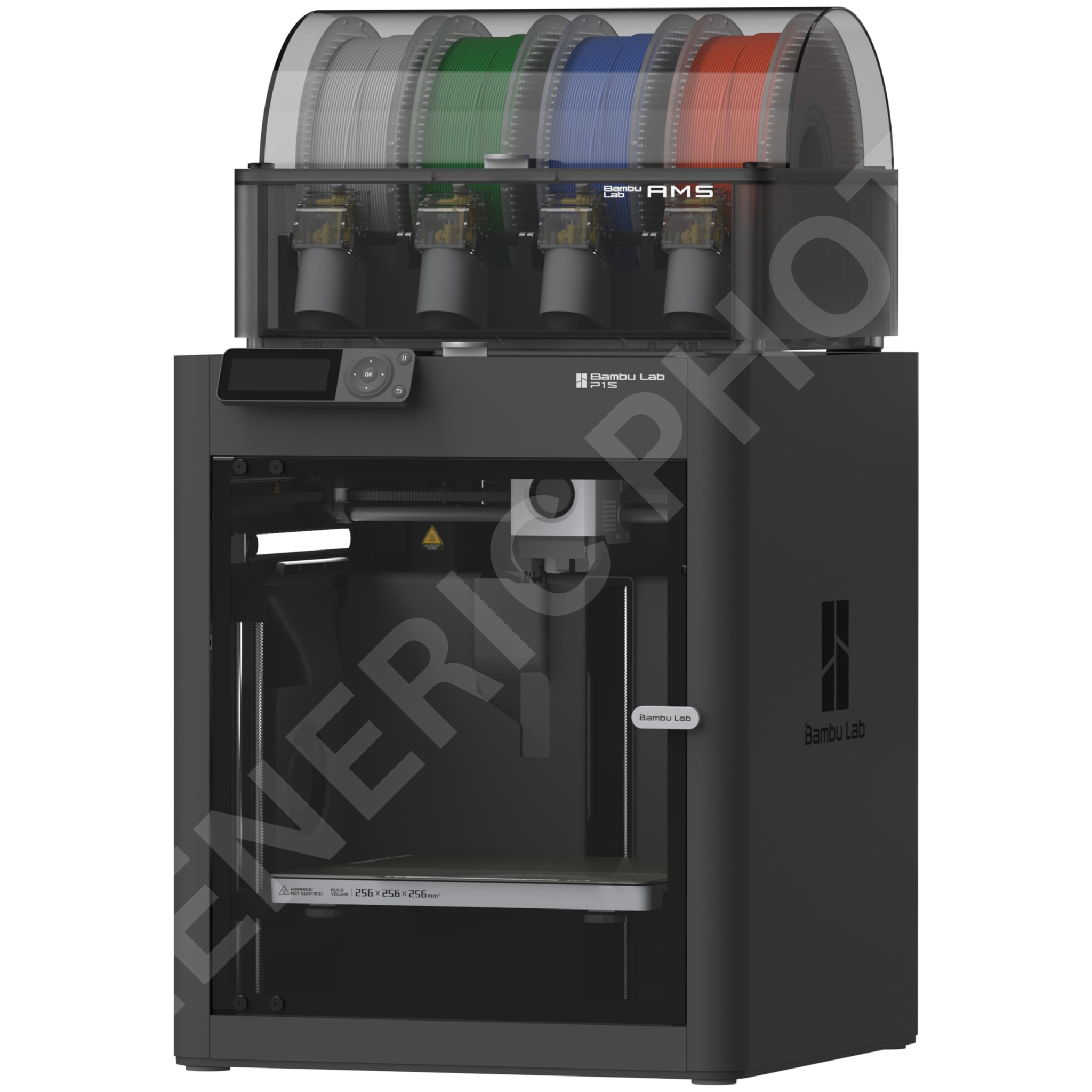Bambu Lab P1S with AMS combo, the printer behind every piece
