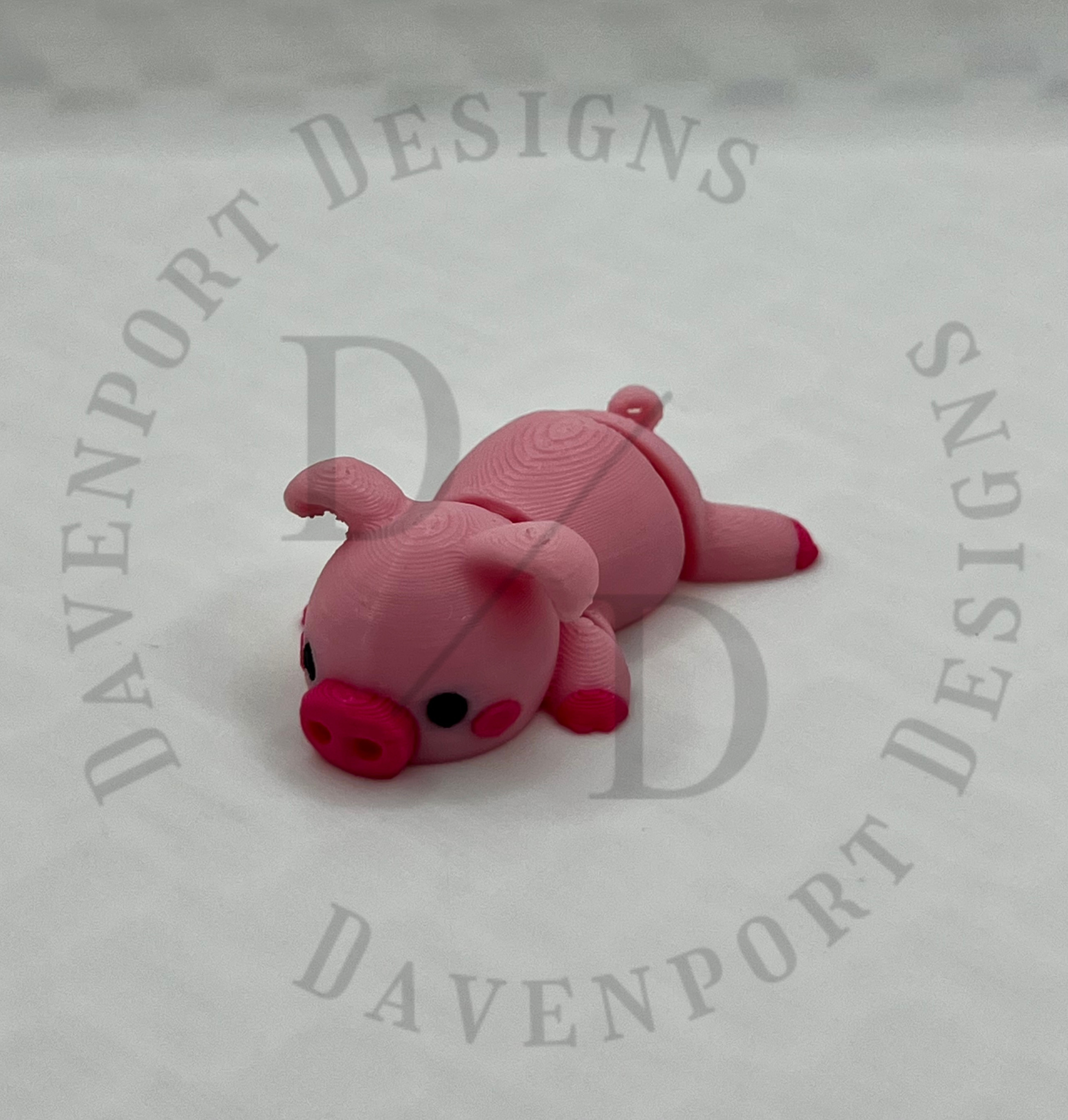 Porki the Piggi — mini 3D printed pig figurine