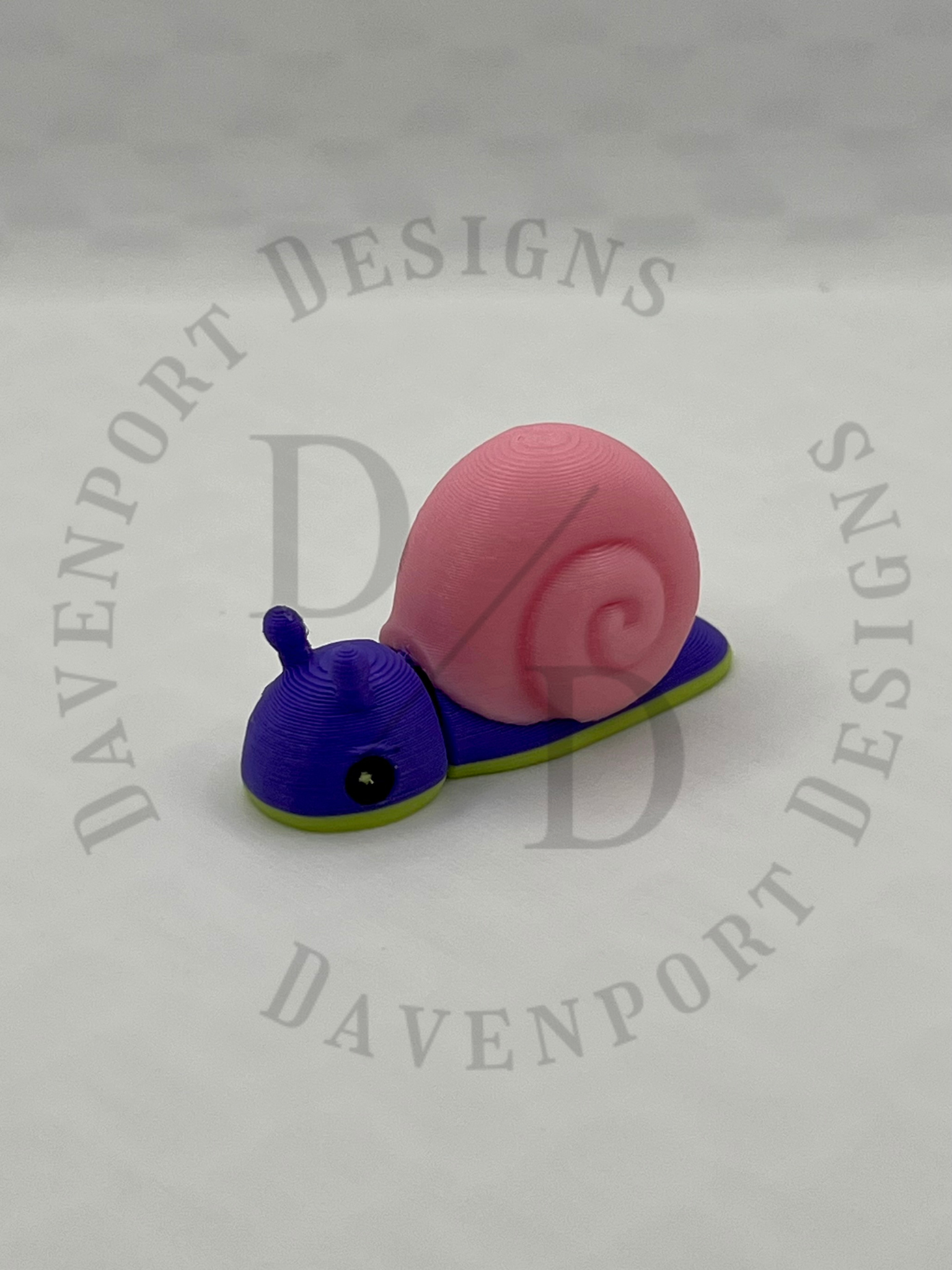Shelli the Snail — mini 3D printed snail figurine